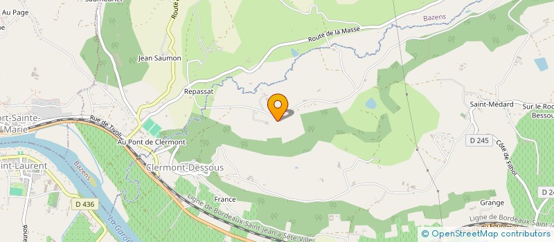 localisation de l'entreprise MADAME MELANIE CASTAGNOS  CLERMONT-DESSOUS