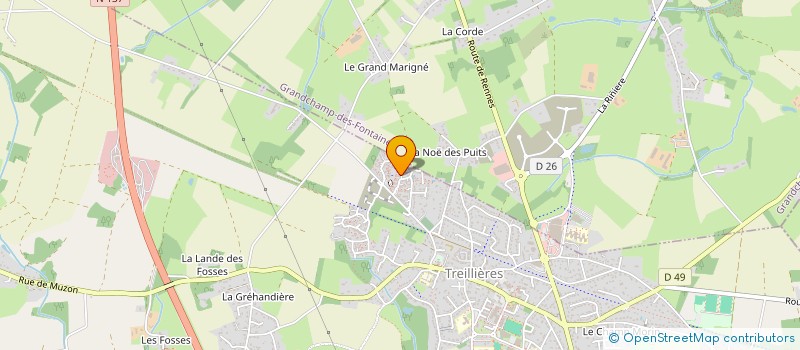 localisation de l'entreprise MADAME MELANIE DEBROISE  TREILLIERES