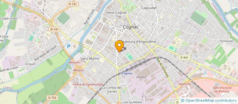 localisation de l'entreprise MADAME MELANIE DOUCEAU à COGNAC