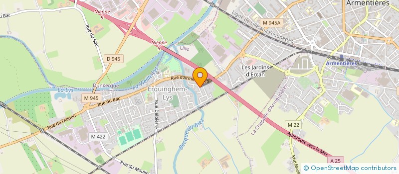 localisation de l'entreprise MADAME MELANIE DUJARDIN  ERQUINGHEM-LYS