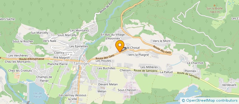 localisation de l'entreprise MADAME MELANIE DUMONT  TANINGES