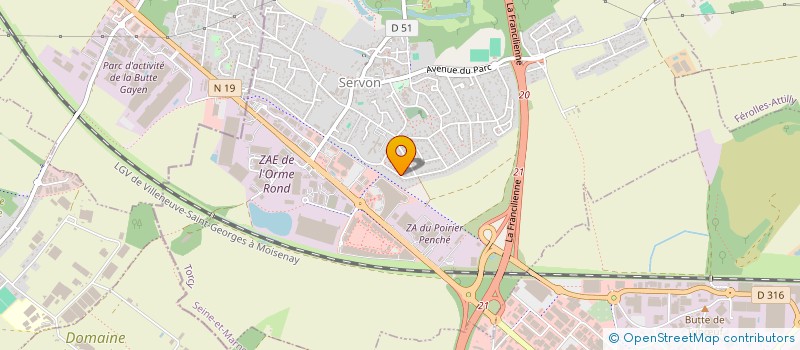 localisation de l'entreprise MADAME MELANIE DUPUIS  SERVON