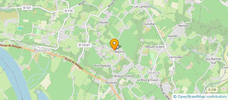 localisation de l'entreprise MADAME MELANIE DURAND  TABANAC