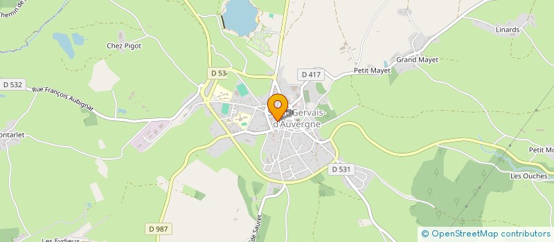 localisation de l'entreprise MADAME MELANIE FARGES  SAINT-GERVAIS-D'AUVERGNE