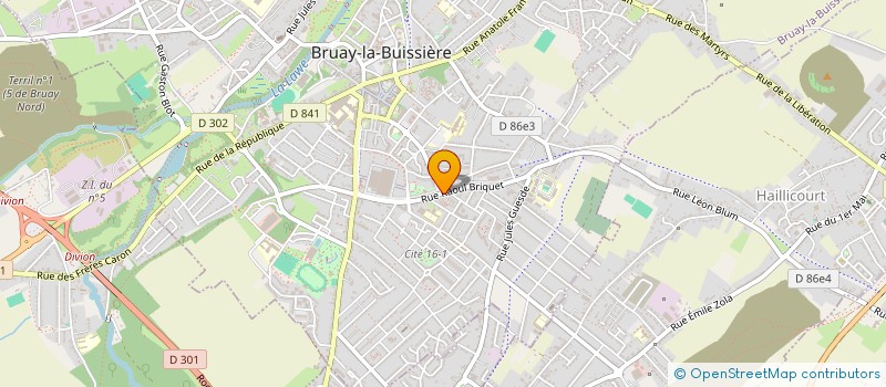 localisation de l'entreprise MADAME MELANIE FAUVERGUE à BRUAY-LA-BUISSIERE