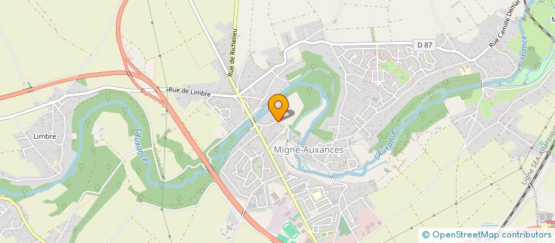 localisation de l'entreprise MADAME MELANIE FAVRON  MIGNE-AUXANCES