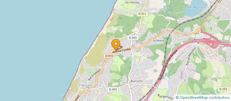 localisation de l'entreprise MADAME MELANIE FERNANDEZ  BIDART