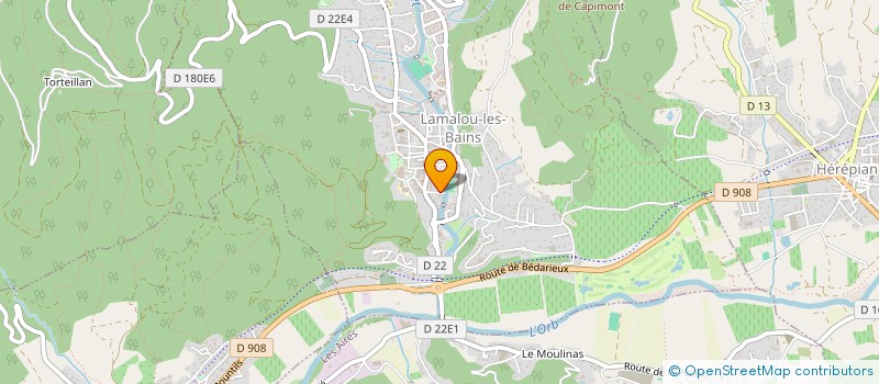 localisation de l'entreprise MADAME MELANIE FIRLEY  LAMALOU-LES-BAINS