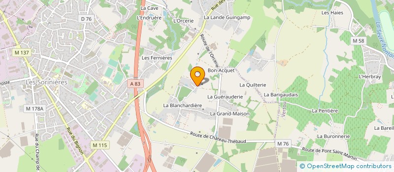 localisation de l'entreprise MADAME MELANIE FORESTIER  LES SORINIERES