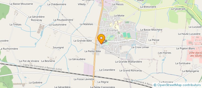 localisation de l'entreprise MADAME MELANIE FOUCHET à ETRELLES