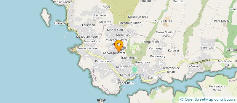 localisation de l'entreprise MADAME MELANIE FROMONT  LANILDUT