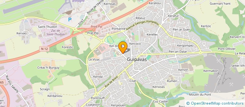 localisation de l'entreprise MADAME MELANIE GAONAC'H  GUIPAVAS