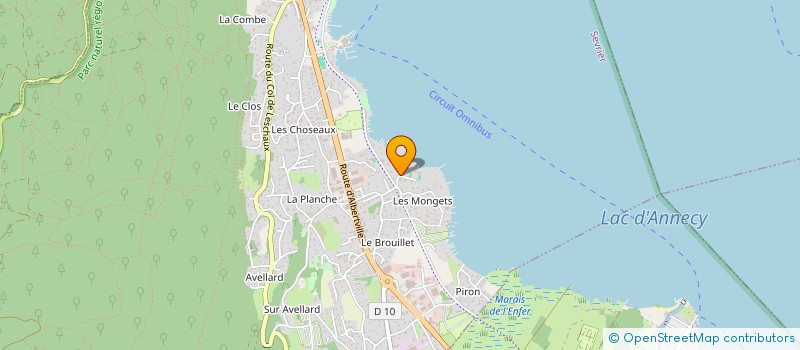 localisation de l'entreprise MADAME MELANIE GOISSET  SEVRIER