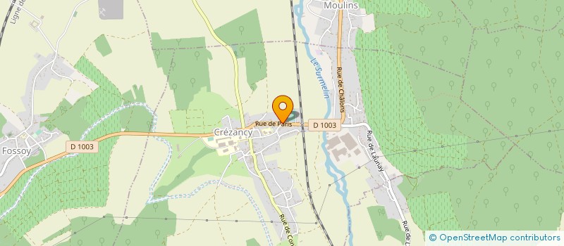 localisation de l'entreprise MADAME MELANIE GRENIER à CREZANCY