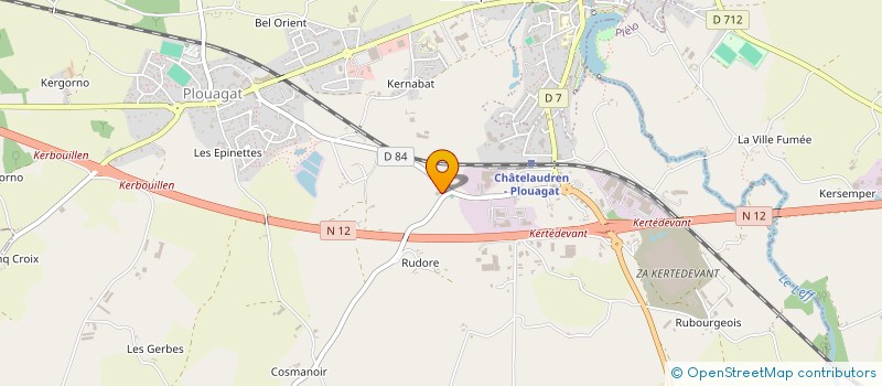 localisation de l'entreprise MADAME MELANIE GUERN à CHATELAUDREN-PLOUAGAT