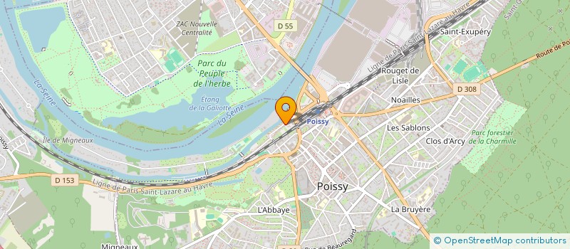 localisation de l'entreprise MADAME MELANIE HAMM  POISSY