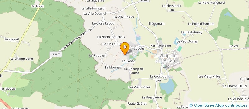 localisation de l'entreprise MADAME MELANIE HAMON  LA CHAPELLE DU LOU DU LAC