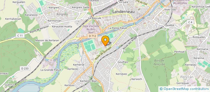 localisation de l'entreprise MADAME MELANIE HENAFF  LANDERNEAU