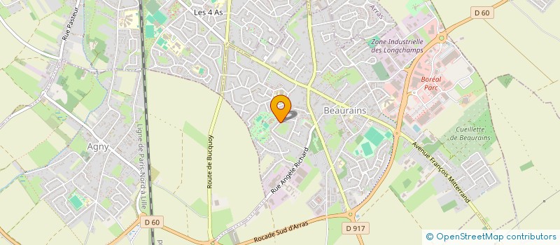 localisation de l'entreprise MADAME MELANIE HERMETZ  BEAURAINS