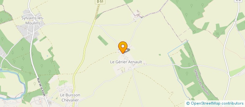 localisation de l'entreprise MADAME MELANIE HUET  SYLVAINS-LES-MOULINS