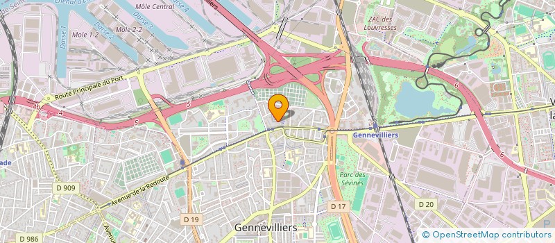 localisation de l'entreprise MADAME MELANIE HUSSLER à GENNEVILLIERS