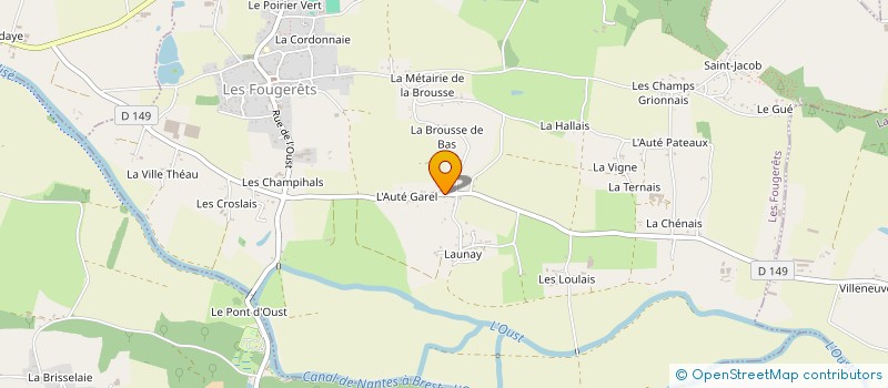 localisation de l'entreprise MADAME MELANIE JAMIN  LES FOUGERETS