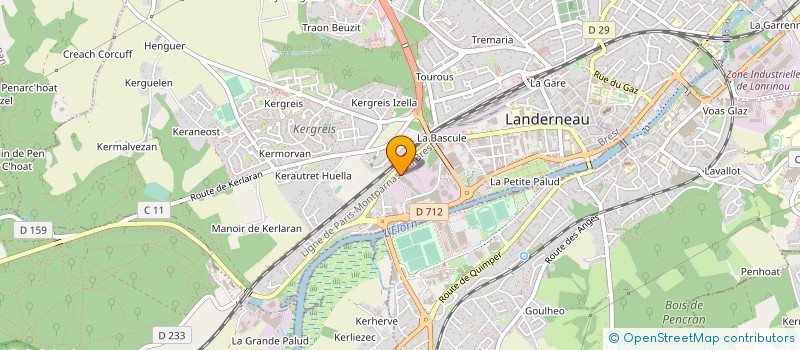 localisation de l'entreprise MADAME MELANIE KERDRAON  LANDERNEAU