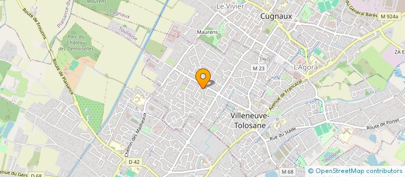 localisation de l'entreprise MADAME MELANIE LABAYE  VILLENEUVE-TOLOSANE