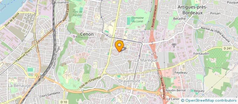 localisation de l'entreprise MADAME MELANIE LASSOURREILLE  CENON