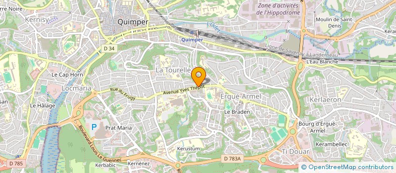 localisation de l'entreprise MADAME MELANIE LE BRIS à QUIMPER