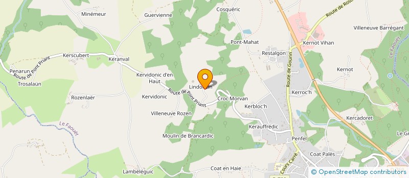 localisation de l'entreprise MADAME MELANIE LE CALVEZ  LE FAOUET