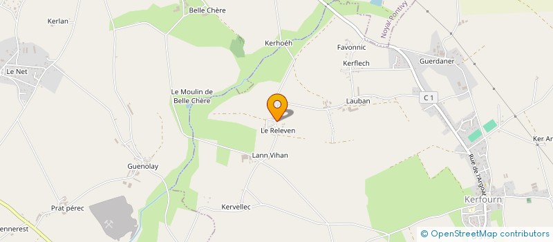 localisation de l'entreprise MADAME MELANIE LE GUENNIC  ST NICOLAS DU PELEM