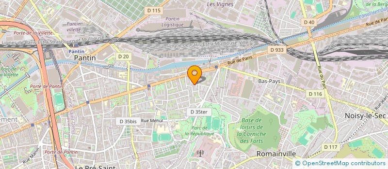 localisation de l'entreprise MADAME MELANIE LE ROMANCER  PANTIN