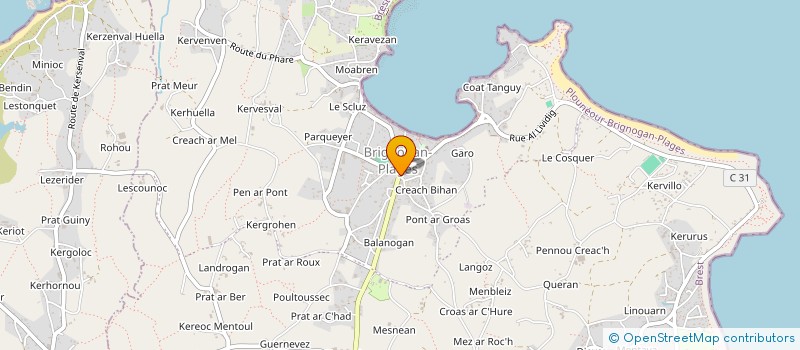 localisation de l'entreprise MADAME MELANIE LE ROY  PLOUNEOUR-BRIGNOGAN-PLAGES