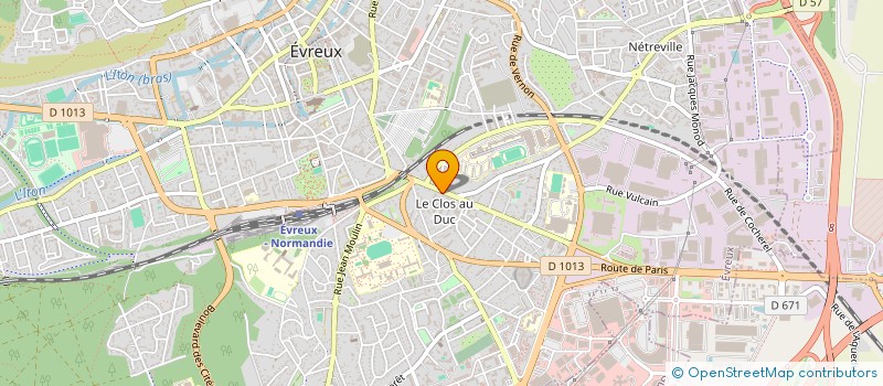 localisation de l'entreprise MADAME MELANIE LEBLANC  EVREUX