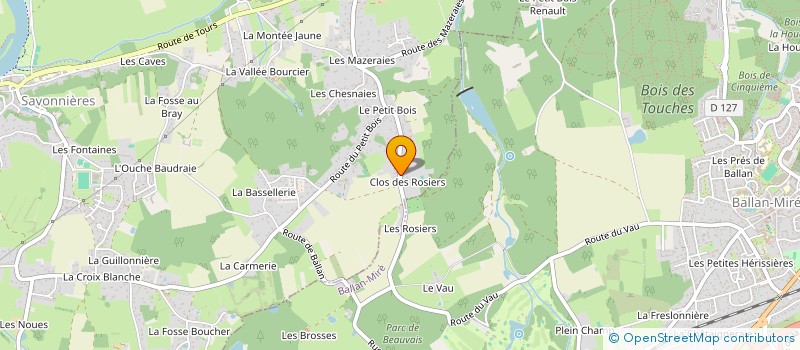 localisation de l'entreprise MADAME MELANIE LEBRUN à SAVONNIERES