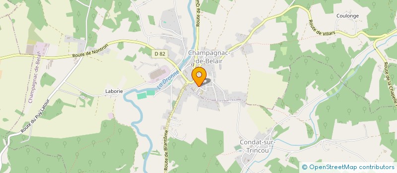 localisation de l'entreprise MADAME MELANIE LECARDEUR  CHAMPAGNAC-DE-BELAIR