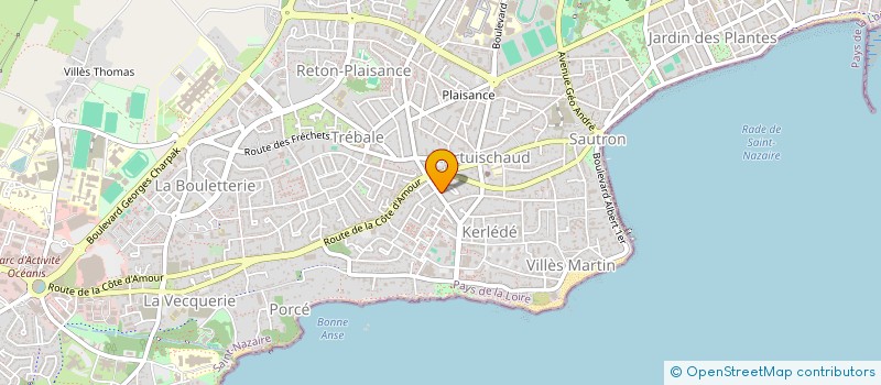 localisation de l'entreprise MADAME MELANIE LEFRANC à SAINT-NAZAIRE