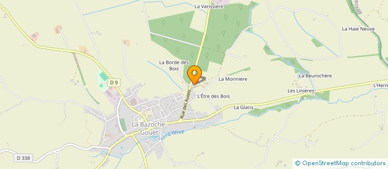 localisation de l'entreprise MADAME MELANIE LHUILLIER à LA BAZOCHE-GOUET