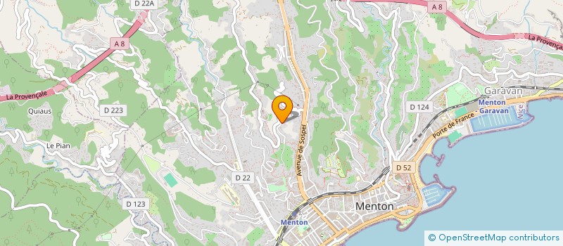 localisation de l'entreprise MADAME MELANIE LUINI  MENTON