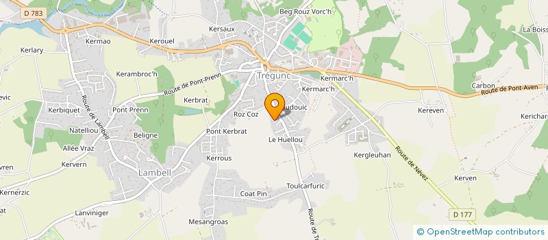 localisation de l'entreprise MADAME MELANIE MARTINEZ  TREGUNC