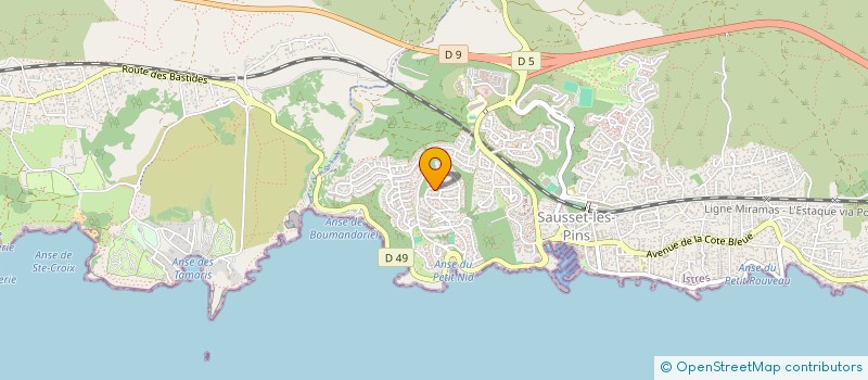 localisation de l'entreprise MADAME MELANIE MASSON  SAUSSET-LES-PINS