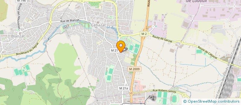 localisation de l'entreprise MADAME MELANIE MENAT  CEBAZAT