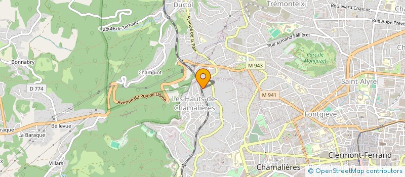 localisation de l'entreprise MADAME MELANIE MENON  CHAMALIERES