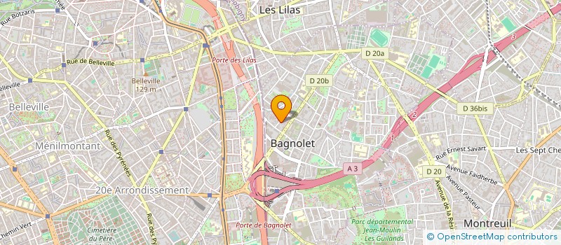 localisation de l'entreprise MADAME MELANIE MERCIER à BAGNOLET
