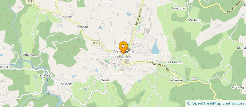 localisation de l'entreprise MADAME MELANIE MERLAND  VERNOUX-EN-VIVARAIS