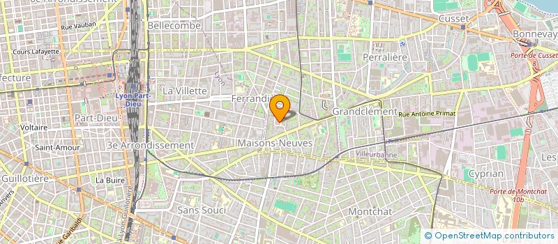 localisation de l'entreprise MADAME MELANIE MERMOZ  VILLEURBANNE