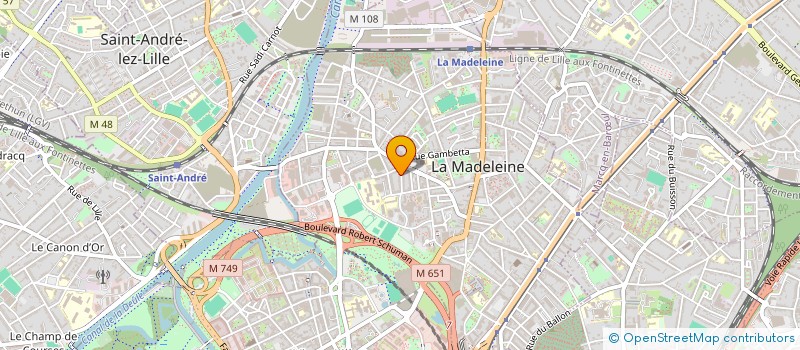 localisation de l'entreprise MADAME MELANIE MILLIET à LA MADELEINE