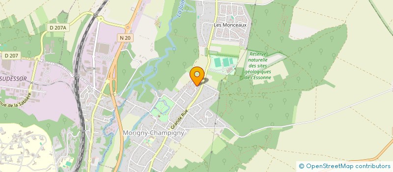 localisation de l'entreprise MADAME MELANIE MIREUX  MORIGNY-CHAMPIGNY