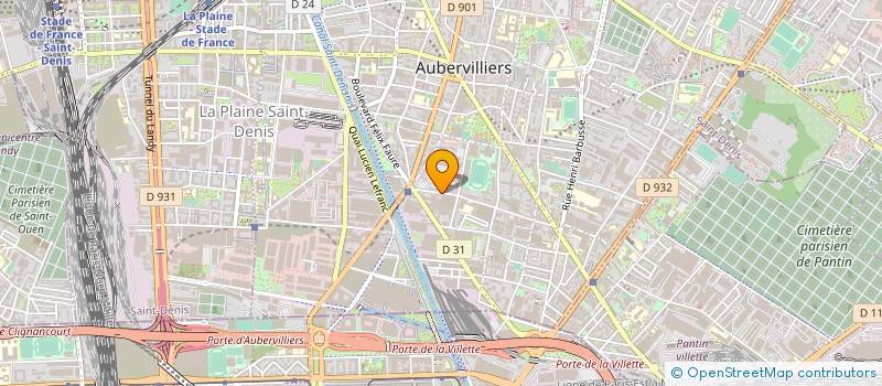 localisation de l'entreprise MADAME MELANIE MONTABORD à AUBERVILLIERS